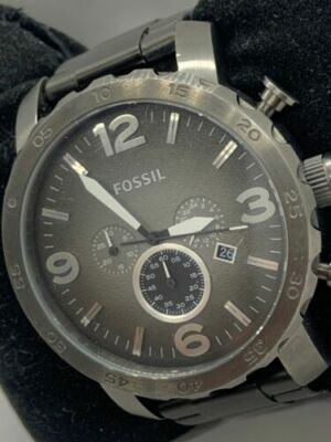Fossil JR1437 Men's Watch Chronograph 50mm Grey Ion Plated Stainless Steel  C327 4051432846649|
