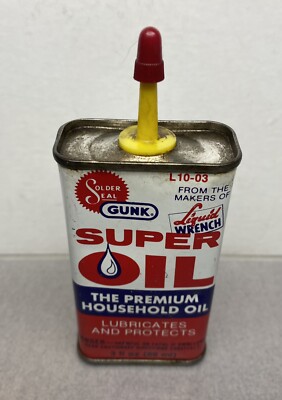 Vintage Solder Seal Gunk  Liquid Wrench  super oil metal tin can