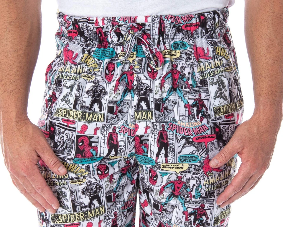 Marvel Men's Spiderman Vintage Comic Book Amazing Spider-Man Adult Sleep Large - Image 2 of 4