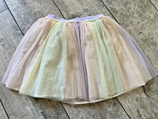 Girls pastel rainbow stripe tulle skirt -glitter tutu Garanimals 365 KIDS Size 8