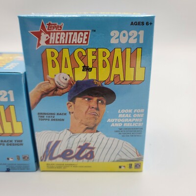 2021 MLB Topps Heritage Blaster Box Baseball SEALED - NEW RELEASE Rookie/Auto