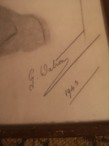 Royal Navy Portrait Sketch Drawing World War 2 Ww2 Vintage - Picture 5 of 8