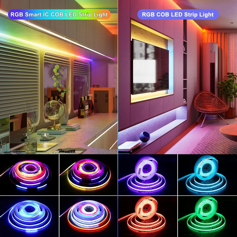 PAUTIX RGB Smart IC COB LED Strip Light Addressable 24ft/7.5m,720LEDs/m UL-Li... - Image 4 of 4