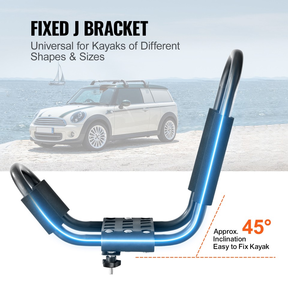 Soft Roof Rack Carrier Pair For Kayak & Surfboard – Folding For Car/SUV, 7kg