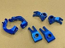 Aluminum Front C Hub+Carrier+Rear Hub Set for ARRMA 1/10 Big Rock Typhon 3s Blu