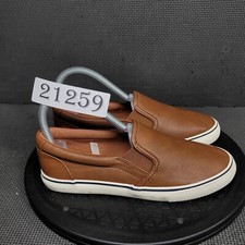 Cat & Jack Slip On Shoes Youth Sz 3 Brown Whi...