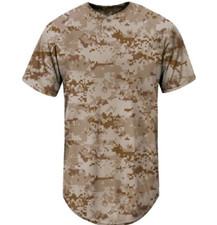 Majestic Camo Cool Base Two Button Baseball Jersey New Mens SMALL