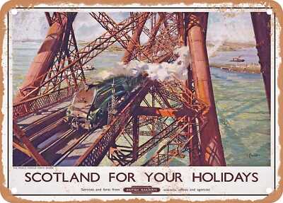 METAL SIGN - 1952 Scotland for Your Holidays British Railways Vintage Ad