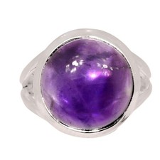 Natural Amethyst - African 925 Sterling Silver Ring Jewelry s.6 CR71152