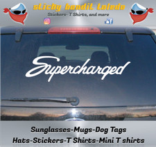 Supercharged Logo Street Hot Rat Rod 10 inch window vinyl decal sticker