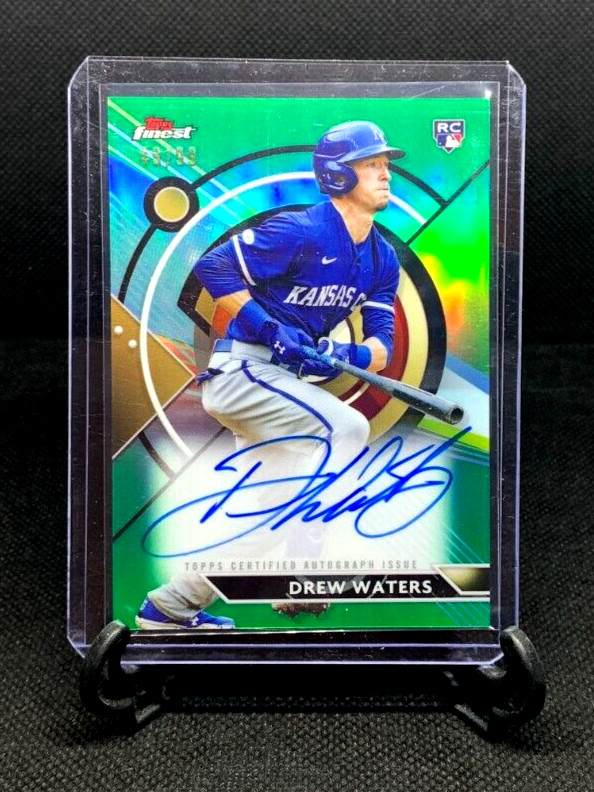 DREW WATERS 2023 Topps Finest Green Refractor Auto RC /99 - PACK FRESH!