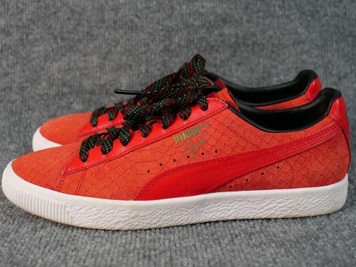 puma clyde white green