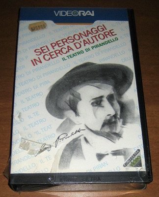 VHS SECHS FIGUREN AUF DER SUCHE NACH AUTOR Pirandello Fernsehausgabe RAI 1970 VERSIEGELT