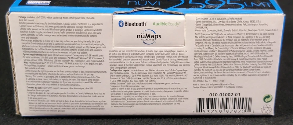 Garmin Nuvi 2595LMT GPS 5" Screen New In Box w/ PatchMap SD Card - Image 2 of 3