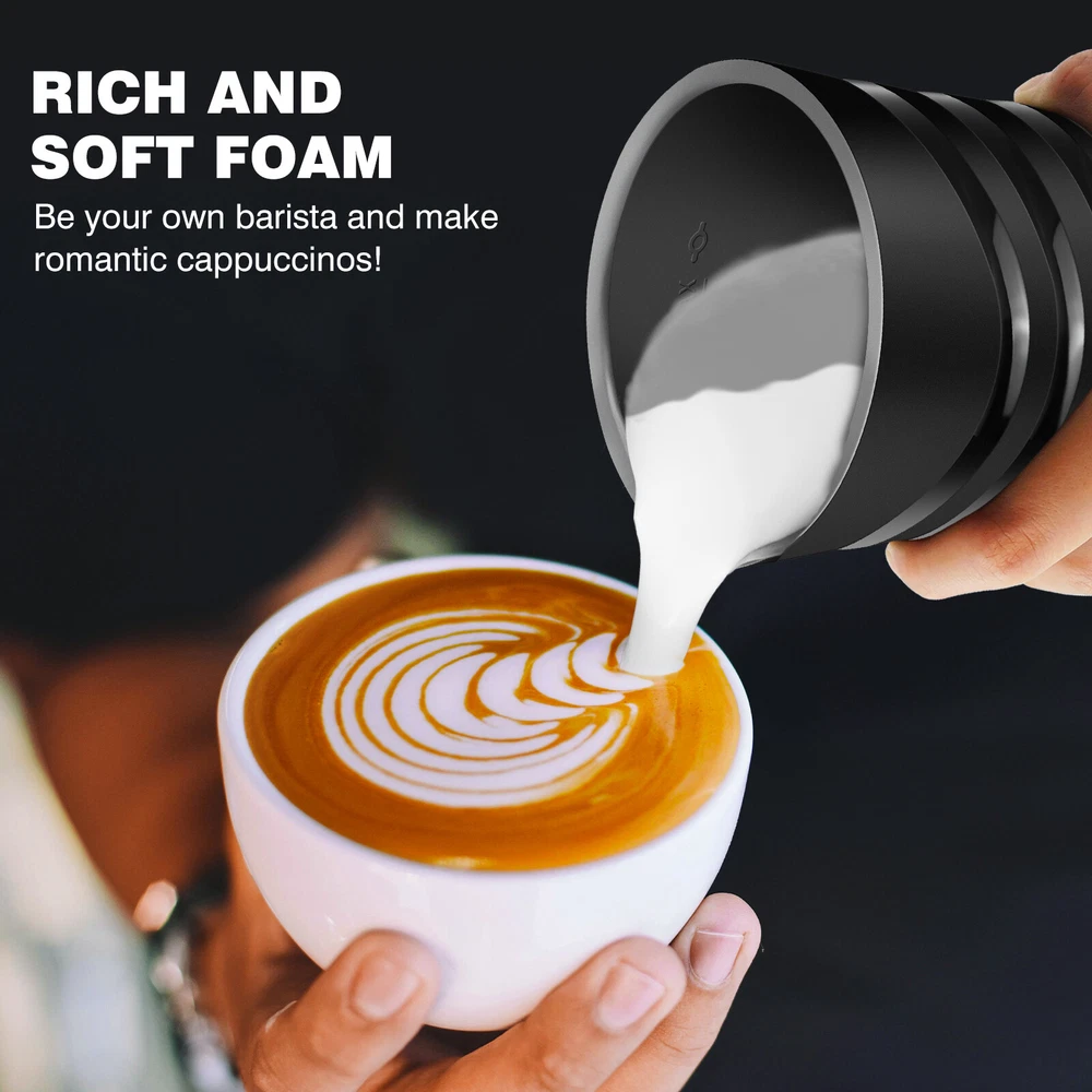 Milk Frother and Steamer 4in1 Electric Coffee Frother Automatic Milk Frothers