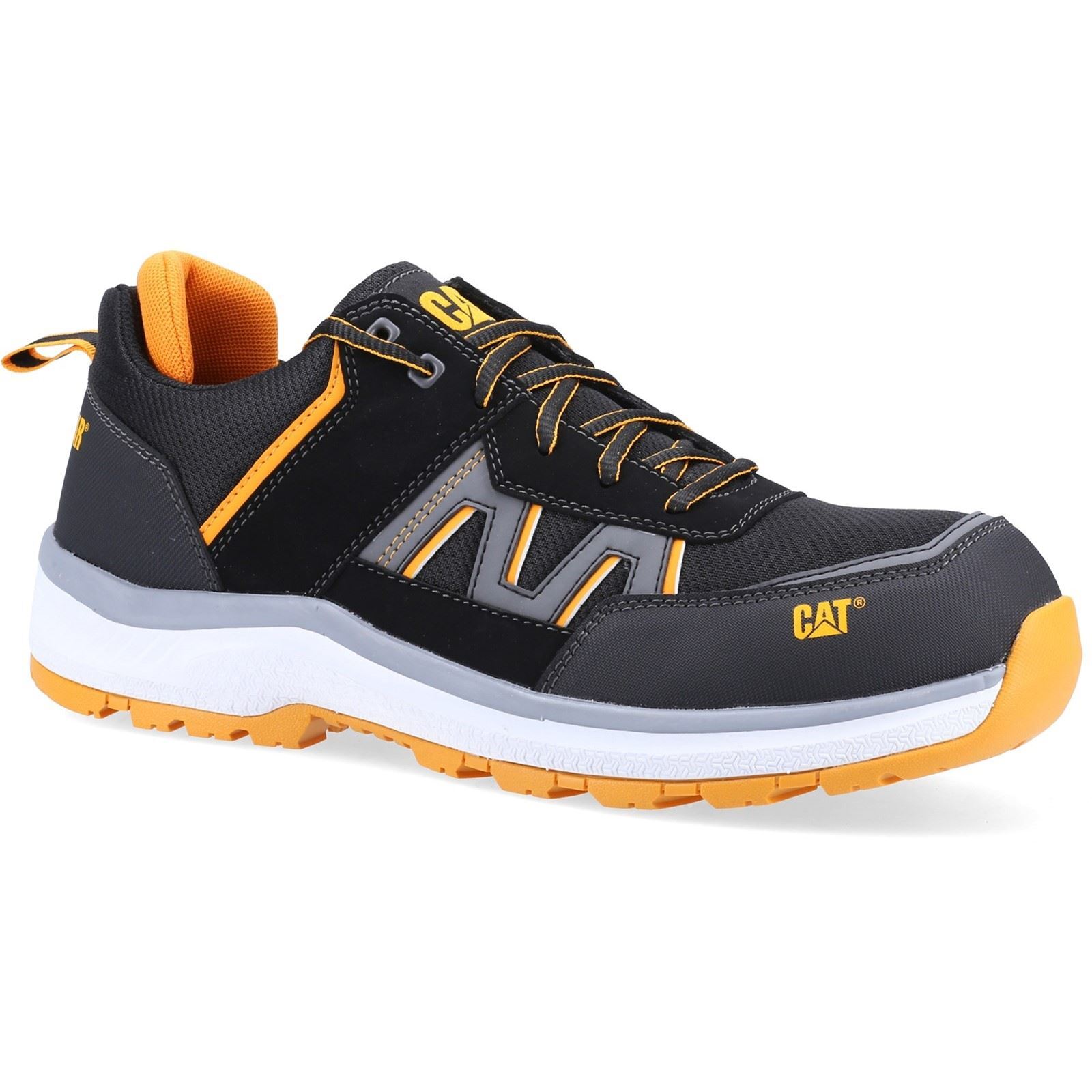 Caterpillar Accelerate S3 Orange Microfibre and Mesh Male Trainers Safety