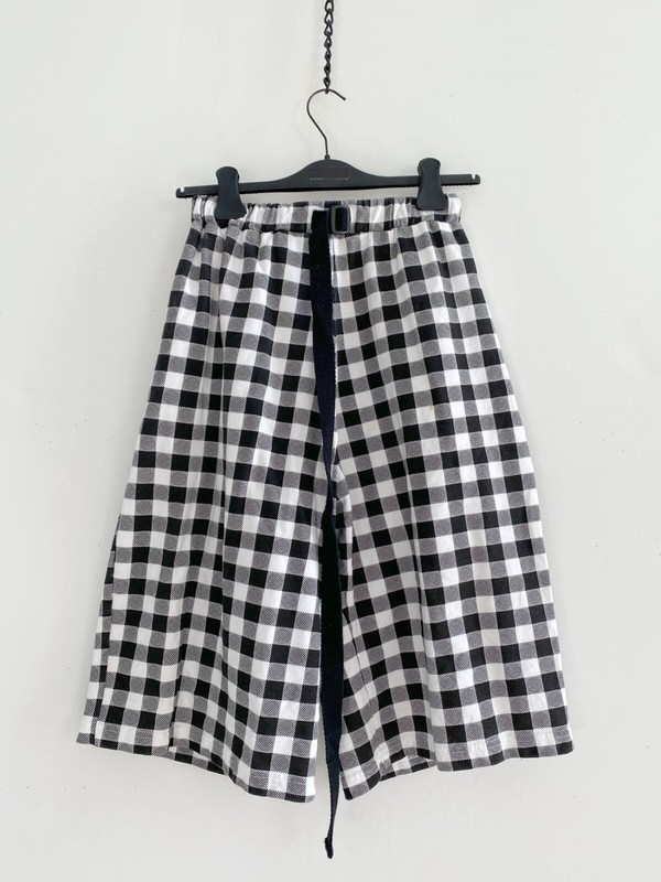 ⭕ 00s Vintage Smile Op-art wide Border short pants : avant garde rave lsd jacket