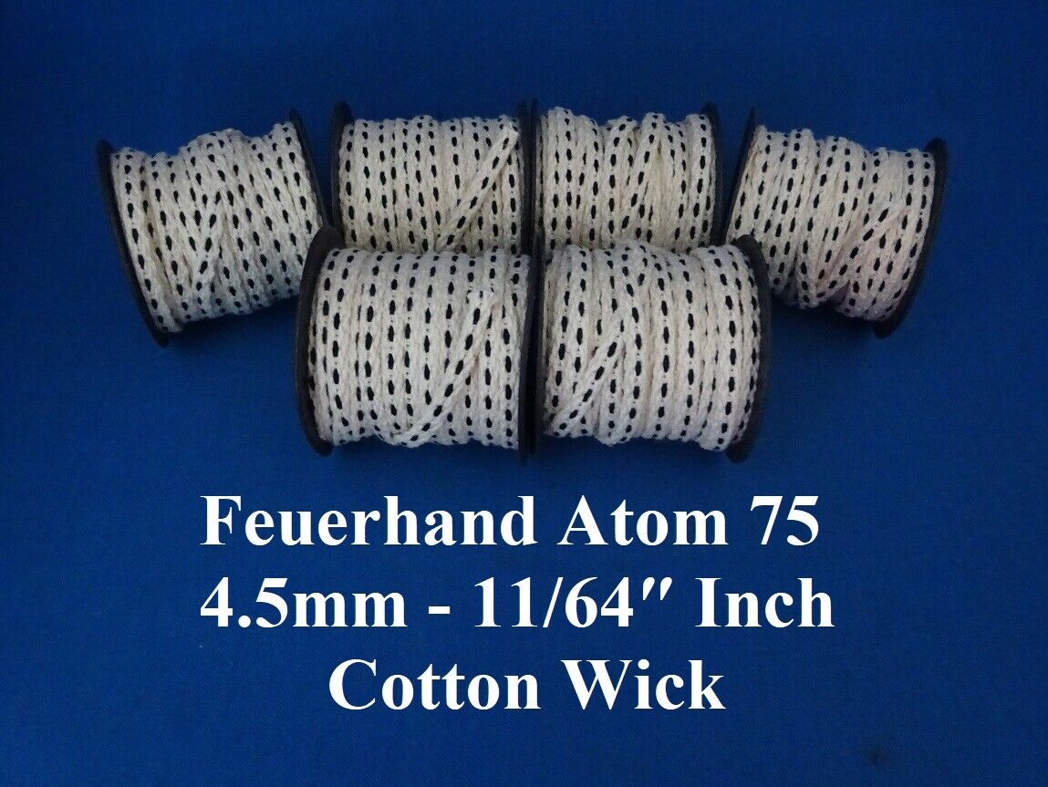 Feuerhand Atom 4.5mm - 11/64″ Inch Cotton Wick Docht Meche Mecha Oljelampa Lont