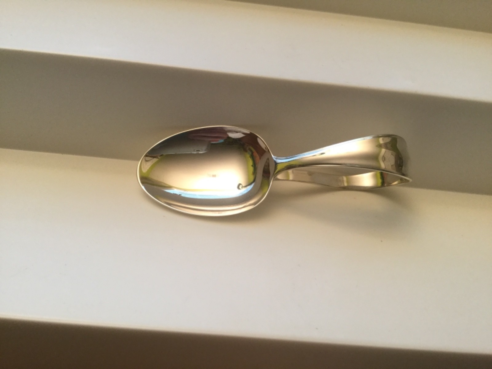 Vintage LUNT Sterling Silver Curved Handle Baby Spoon eBay