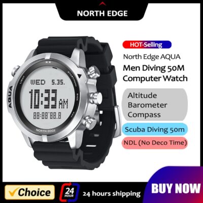 Mens Smart Watch Professional Dive Computer Watch Scuba Diving 50M Altimeter