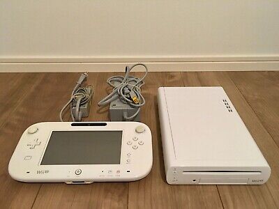 Nintendo Wii U White Console 8GB w/ Game Pad & Cable, JAPANESE