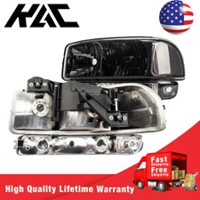 Headlight Assembly For 1999-2006 GMC Sierra 2000-2006 Yukon 60 DAYS FREE RETURN