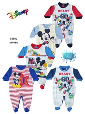 Tutina pagliaccetto neonato lunga giorno e notte 100% cotone DISNEY Mickey 1/9 m