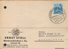 Markneukirchen, postcard 1956, Ernst Stoll
