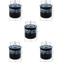 5X Mahle / Knecht ÖLfilter OC 294 Oil Filter