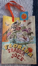 Trader Joe's Florida Orange Reusable Shopping Bag
