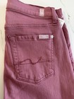 7 For All Mankind Women’s Rose Pink Skinny Jeans Cotton Denim Mid Rise 28 — photo 3