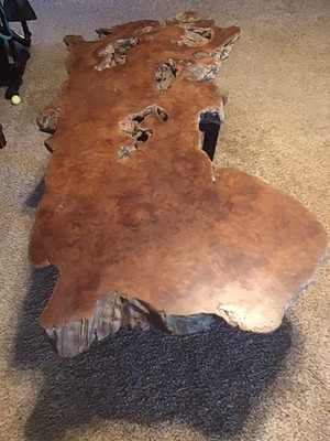 Redwood Live Edge 58 Inch Coffee Table