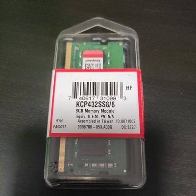 Kingston Laptop-Arbeitsspeicher Modul DDR4 8 GB 1 x 8 GB 3200 MHz 260pin