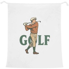 'Golfer Swing' Laundry / Washing / Storage Bag (LB00039214)