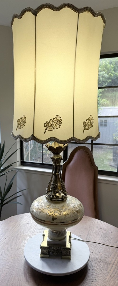 RARE Vintage Carl Falkenstein Lamp Hollywood Regency MCM Brass