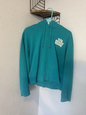 The North Face Women's Teal Fleece Pullover Hoodie Large Hooded Logo Drawstring
