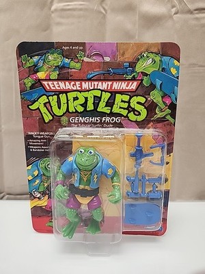 Vintage TMNT Ninja Turtles Genghis Frog 1989 Playmates Action Figure Sealed