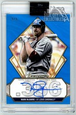 Mark McGwire 2022 Topps Luminaries Hit Kings Blue Autograph Card #HK-MMC 5/5