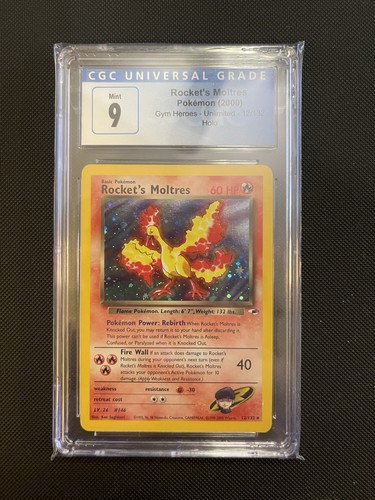 Rocket's Moltres (Unlimited) graded CGC 9 for sale on eBay