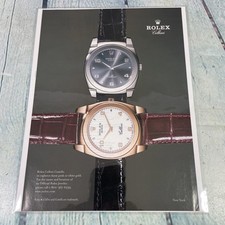 Orologio Rolex Geneve Cellini 2003 Stampa Vintage Pubblicità/Poster Pinup Promo Art Magazine Pg