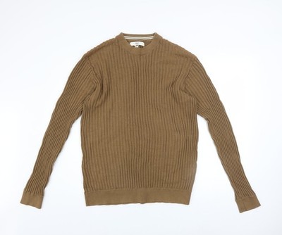 River Island Herren Pullover Beige Baumwolle Rundhals XL