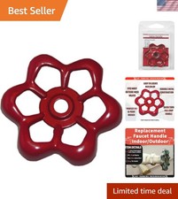 1/2" Round Wheel Handle - 16 Point Sillcock Replacement for Any Faucet