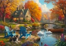 The Autumn Cottage Diamond Art Club Painting New Sealed