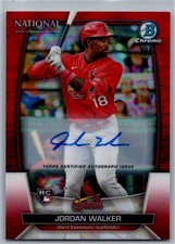 2023 Bowman Chrome National Convention Jordan Walker Red Rookie Auto #2/5