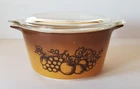 Vintage PYREX Old Orchard Casserole Dish 473 1 Qt Quart w/ Clear PYREX Lid 470C