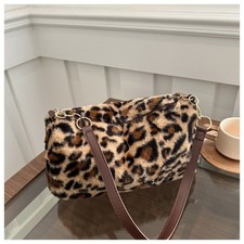 New Leopard Print Shoulder Bag Soft Tote Handbag for Women Fashion Style