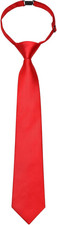 Boys Ties Solid Color Pre-Tied Kids Necktie for Age 8-12 Adjustable Woven Formal