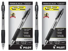 Pilot G2 Premium Gel Ink Pens 2 Pack 12 Count Long Lasting Smooth Writing