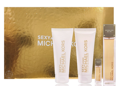 Michael Kors Sexy Amber 4 Pc's Set Eau De Parfum 3.3/Mini/BL/SG f