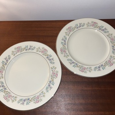 2 x Minton Summer Song SPEISETELLER BONE CHINA ENGLAND 10 1/2''